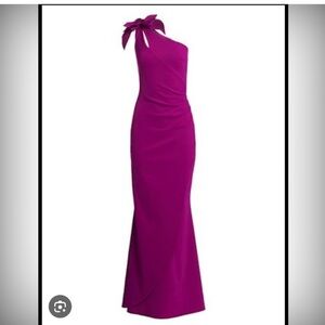 ISO Chiara Boni Fuchsia One-Shoulder Dress